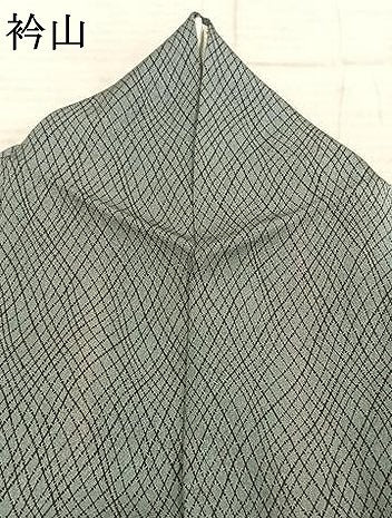 平和屋着物▽上質な小紋 単衣 網目文様 正絹 逸品 AABD0422fy