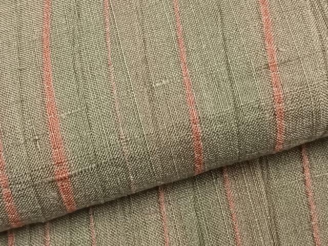 平和屋着物▽上質な紬 単衣 よろけ縞 正絹 逸品 AABD0424fy