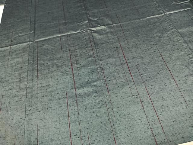 平和屋着物▽上質な紬　単衣　抽象文様　正絹　逸品　AABG8472ck
