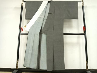 平和屋着物▽鈴木秋治 江戸小紋 単衣 行儀 正絹 逸品 AABD0428fy