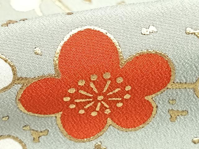 平和屋着物▽訪問着　単衣　梅　金彩　洗える着物　AABD0430fy