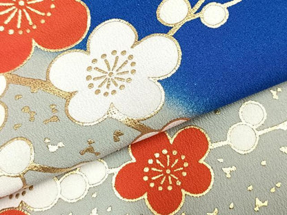 平和屋着物▽訪問着　単衣　梅　金彩　洗える着物　AABD0430fy