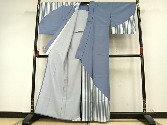 平和屋着物▽訪問着 単衣 抽象文様 洗える着物 AABD0431fy