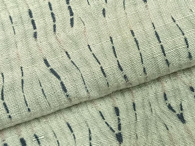 平和屋着物▽上質な紬 単衣 絞り よろけ縞 正絹 逸品 AABD0432fy