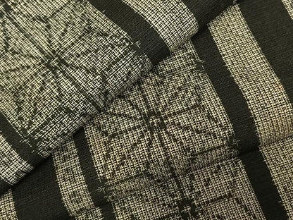 平和屋着物●本場大島紬　割込み絣　麻の葉文様　正絹　逸品　AABD0443fy