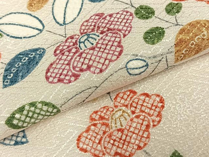平和屋着物●上質な小紋　枝花文　正絹　逸品　AABD0445fy