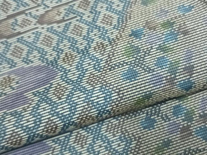 平和屋着物●本場大島紬　風景文　正絹　逸品　AABD0446fy