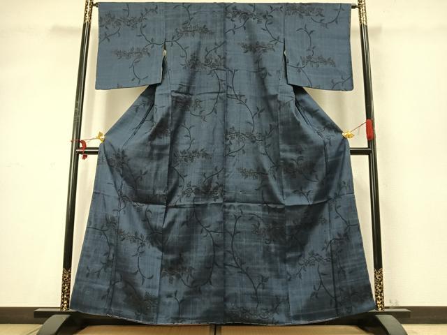 平和屋着物●上質な紬　南天文　正絹　逸品　未使用　AABD0464fy