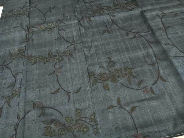 平和屋着物●上質な紬　南天文　正絹　逸品　未使用　AABD0464fy