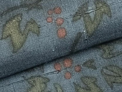 平和屋着物●上質な紬　南天文　正絹　逸品　未使用　AABD0464fy
