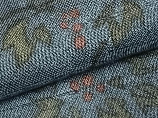 平和屋着物●上質な紬　南天文　正絹　逸品　未使用　AABD0464fy