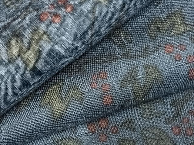 平和屋着物●上質な紬　南天文　正絹　逸品　未使用　AABD0464fy