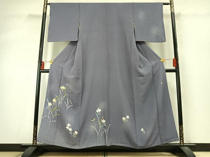 平和屋着物●訪問着　草花文　正絹　逸品　AABD0471fy