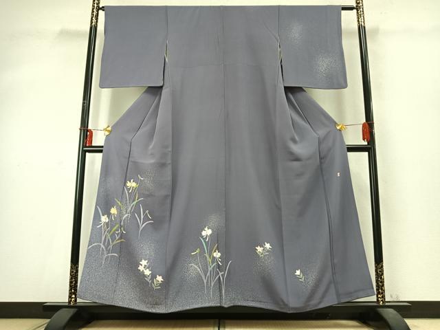 平和屋着物●訪問着　草花文　正絹　逸品　AABD0471fy