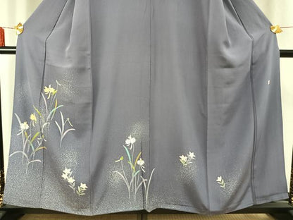 平和屋着物●訪問着　草花文　正絹　逸品　AABD0471fy