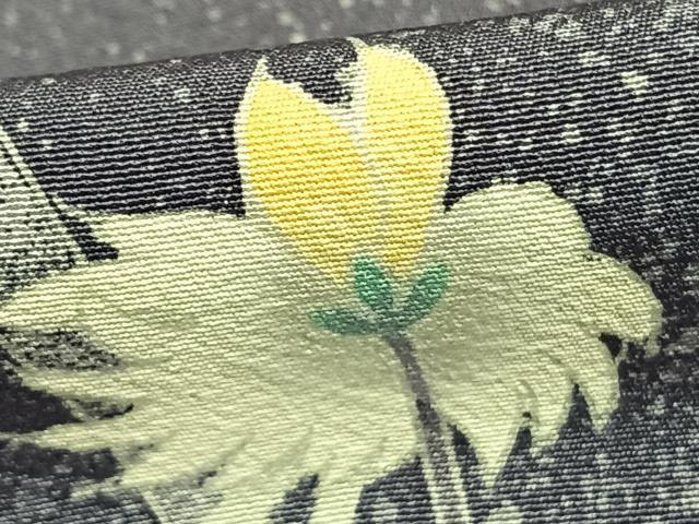 平和屋着物●訪問着　草花文　正絹　逸品　AABD0471fy