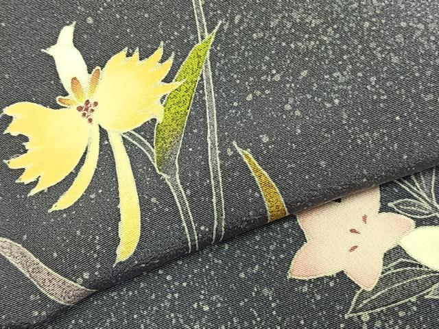 平和屋着物●訪問着　草花文　正絹　逸品　AABD0471fy