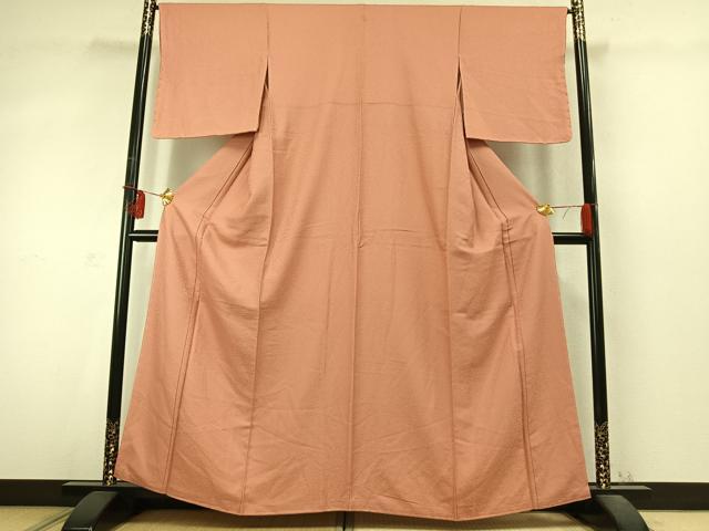 平和屋着物●上質な色無地　東雲色　正絹　逸品　未使用　AABD0478fy