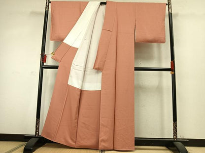 平和屋着物●上質な色無地　東雲色　正絹　逸品　未使用　AABD0478fy