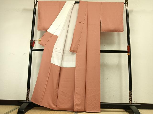 平和屋着物●上質な色無地　東雲色　正絹　逸品　未使用　AABD0478fy
