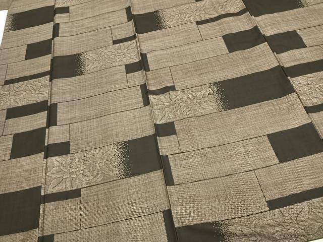 平和屋着物●本場大島紬 9マルキ 横段花文 正絹 逸品 AABD0479fy