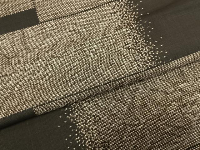 平和屋着物●本場大島紬 9マルキ 横段花文 正絹 逸品 AABD0479fy