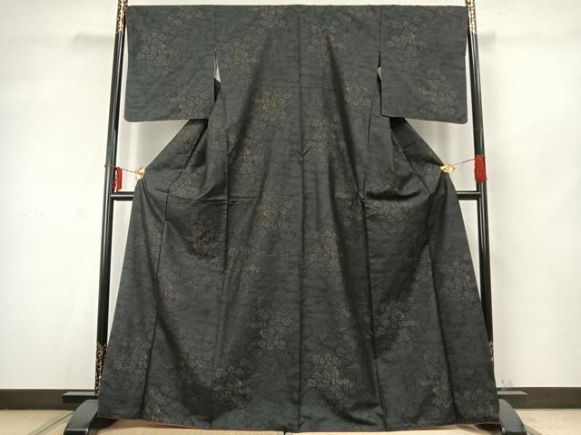 平和屋着物●本場大島紬 風景文 正絹 逸品 AABD0489fy