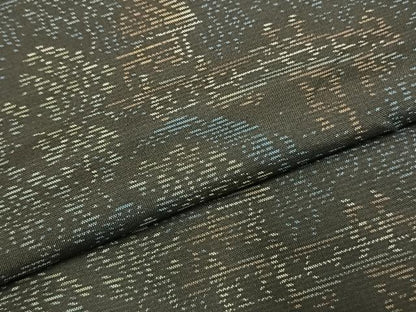 平和屋着物●本場大島紬 風景文 正絹 逸品 AABD0489fy