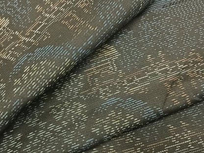 平和屋着物●本場大島紬 風景文 正絹 逸品 AABD0489fy