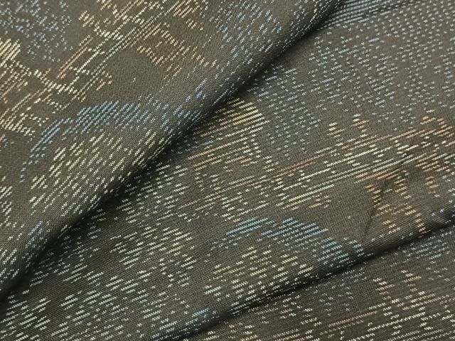 平和屋着物●本場大島紬 風景文 正絹 逸品 AABD0489fy