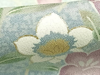 平和屋着物●訪問着　草花文　金彩　正絹　逸品　未使用　AABD0494fy