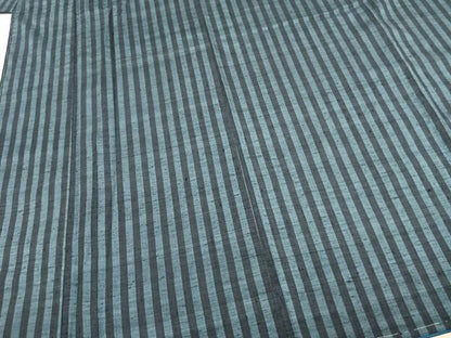 平和屋着物●上質な紬　縞　正絹　逸品　未使用　AABD0496fy