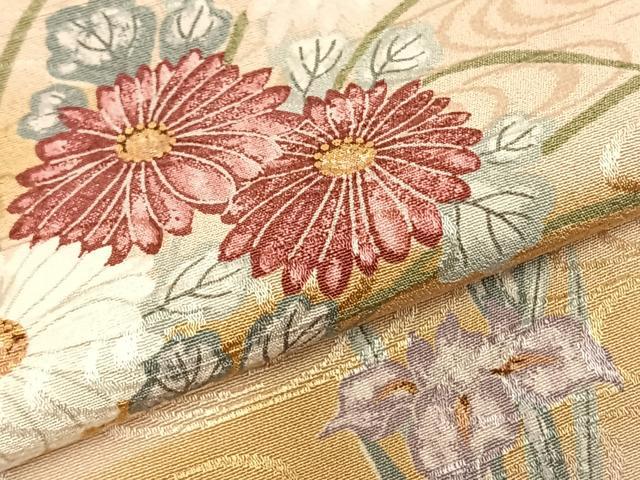 平和屋着物●訪問着 草花文 暈し染め 金彩 正絹 逸品 AABD0500fy