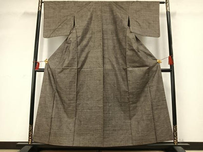 平和屋着物●本場大島紬 カタス9マルキ 立波文 正絹 逸品 AABD0504fy