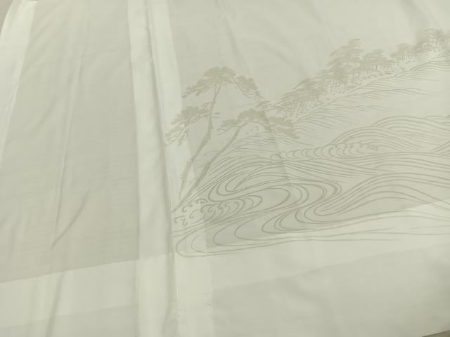平和屋着物●男性　長襦袢　単衣　手描き　人物風景文　洗える着物　AABD0516fy