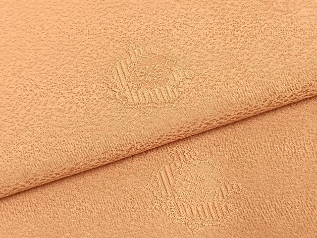 平和屋着物●上質な色無地　舞花地紋　紅梅色　正絹　逸品　AABD0545fy