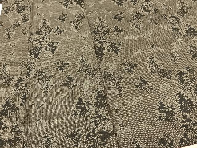 平和屋着物●本場大島紬　7マルキ　樹林文　正絹　逸品　AABD0547fy