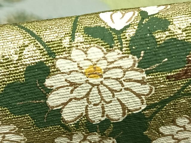 平和屋着物●訪問着　色紙重ね花鳥文　暈し染め　金彩　正絹　逸品　AABD0559fy