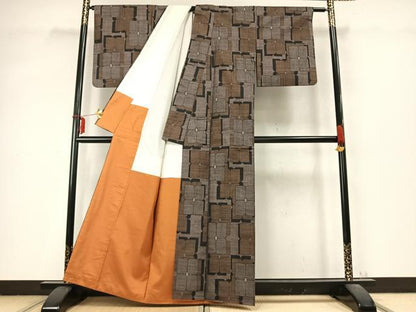 平和屋着物●本場大島紬 9マルキ 花重ね文 正絹 逸品 AABD0568fy
