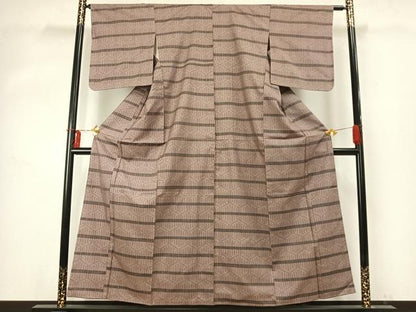 平和屋着物●本場大島紬 一元7マルキ 亀甲文 正絹 逸品 AABD0583fy
