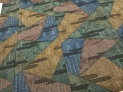平和屋着物●本場結城紬　重要無形文化財　110亀甲　切嵌文　正絹　逸品　AABD0592fy