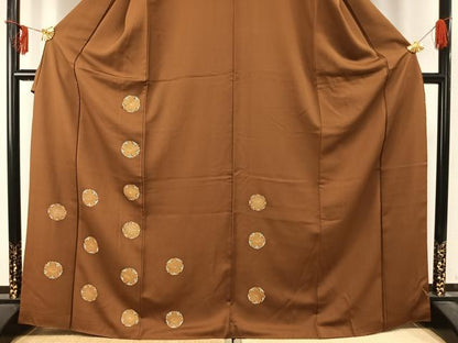 平和屋着物●訪問着　花丸文　ろうけつ染め　銀彩　正絹　逸品　AABD0593fy