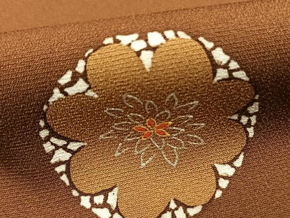 平和屋着物●訪問着　花丸文　ろうけつ染め　銀彩　正絹　逸品　AABD0593fy