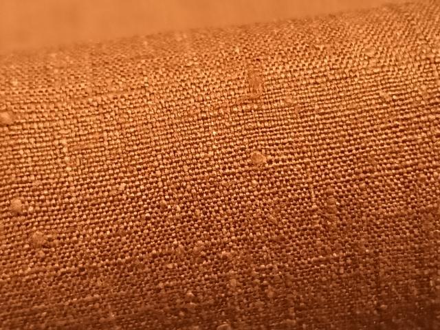 平和屋着物○本場結城紬 重要無形文化財 色無地 樺色 正絹 逸品 AABD0595fy