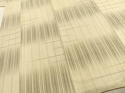 平和屋着物●上質な紬 横段文 正絹 逸品 AABD0598fy