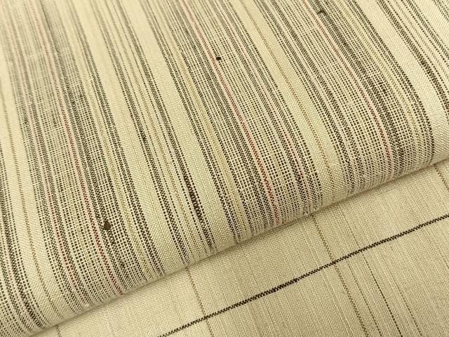 平和屋着物●上質な紬 横段文 正絹 逸品 AABD0598fy