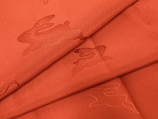 平和屋着物○振袖用長襦袢 無双仕立て 兎 鈴乃屋扱い 正絹 逸品 AABD0613fy