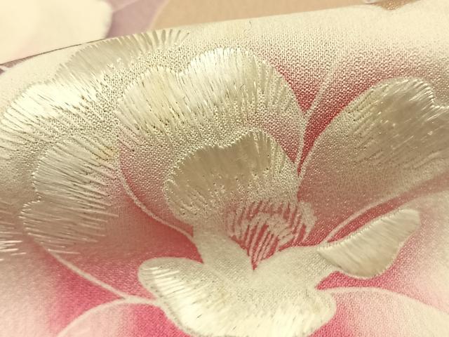 平和屋着物●訪問着 刺繍 枝花文 暈し染め 正絹 逸品 AABD0618fy