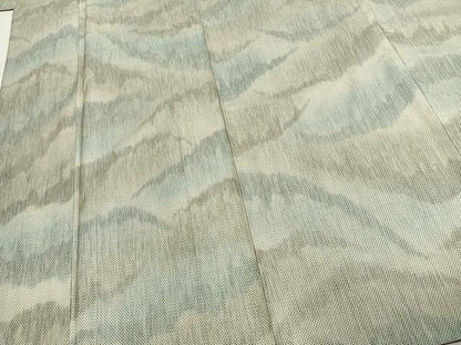 平和屋着物●本場大島紬 白大島 一元絣 風景文 正絹 逸品 AABD0632fy