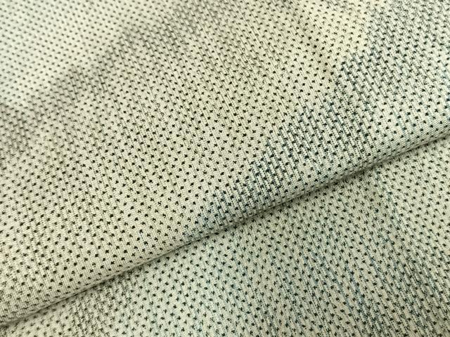 平和屋着物●本場大島紬 白大島 一元絣 風景文 正絹 逸品 AABD0632fy